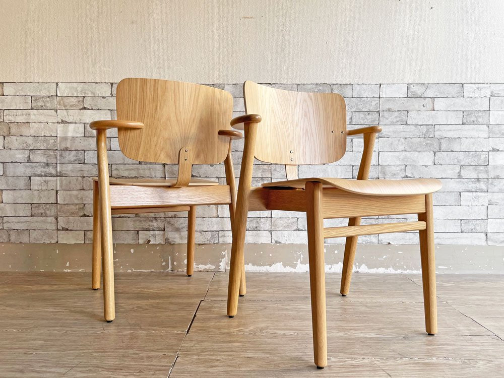 アルテック artek ドムスチェア Domus Chair オーク材 ダイニングチェア 2脚セット イルマリ・タピオヴァーラ Ilmari Tapiovaara スタッキングチェア 未使用品 中古品 買い取りしました。