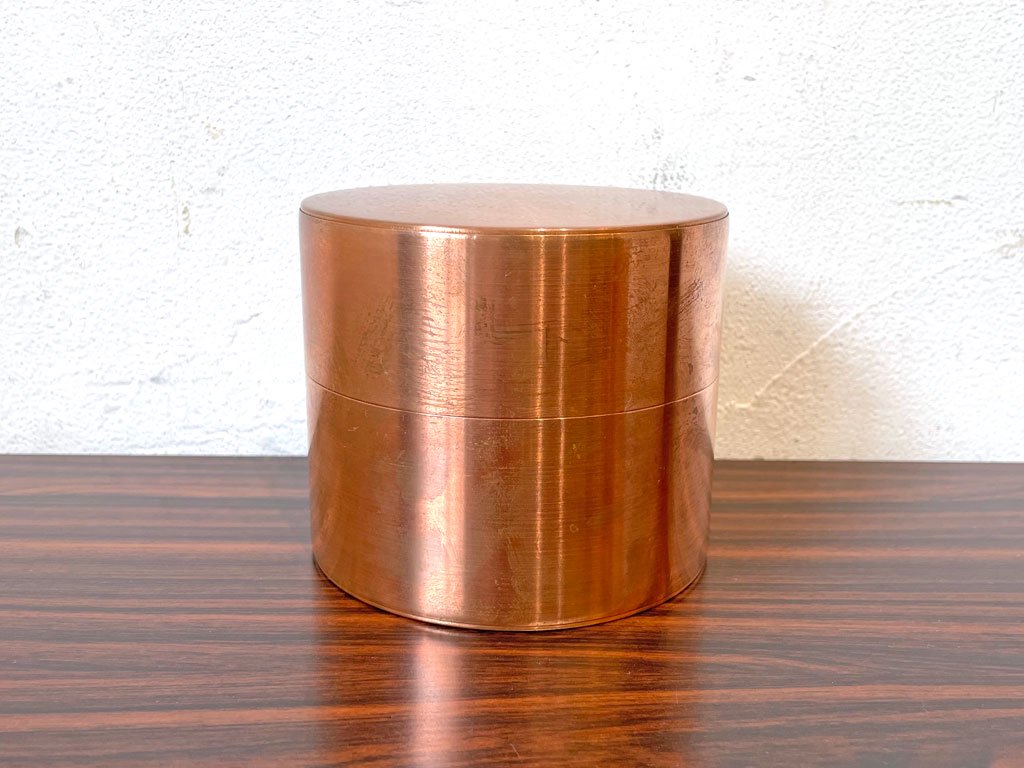 開化堂 Kaikadou カイカドウ 茶筒 銅製 平型 200g 京都 伝統工芸 重量約390g 中古品 買い取りしました。