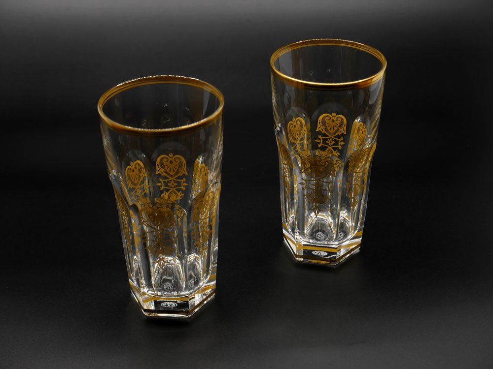 バカラ Baccarat エンパイア Empire ハイボールタンブラー グラス 金彩 クリスタルガラス フランス 定価￥60,500- 計2客 中古品 買い取りしました。