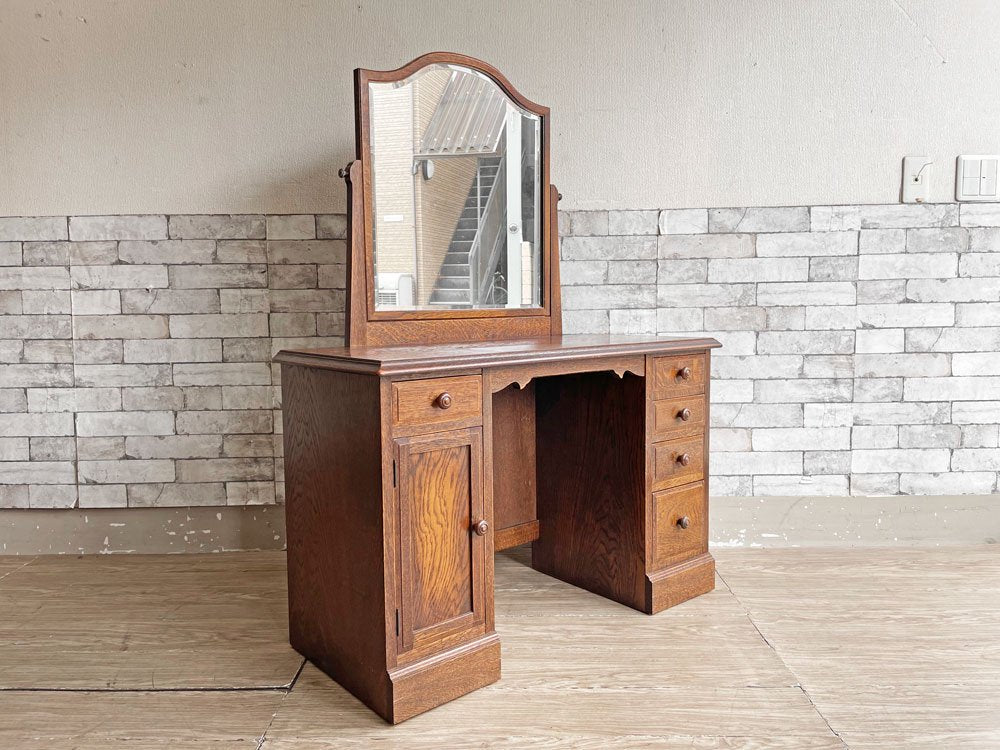 三越家具 ブルージュ Brugge オーク材 ドレッサー 鏡台 英国カントリースタイル レトロ クラシカル 中古品 買い取りしました。