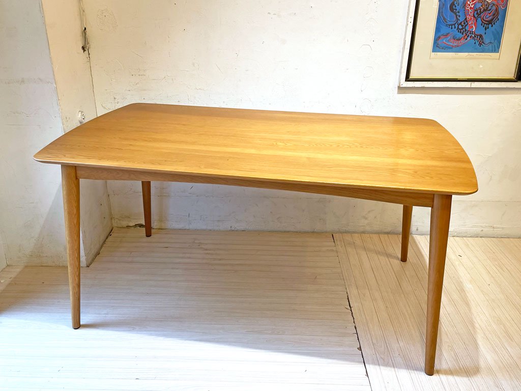 IDC 大塚家具 OTSUKA シネマ CINEMA レッドオーク無垢材 ダイニングテーブル 150cm ナチュラルモダン 定価80,100円 美品 中古品 買い取りしました。