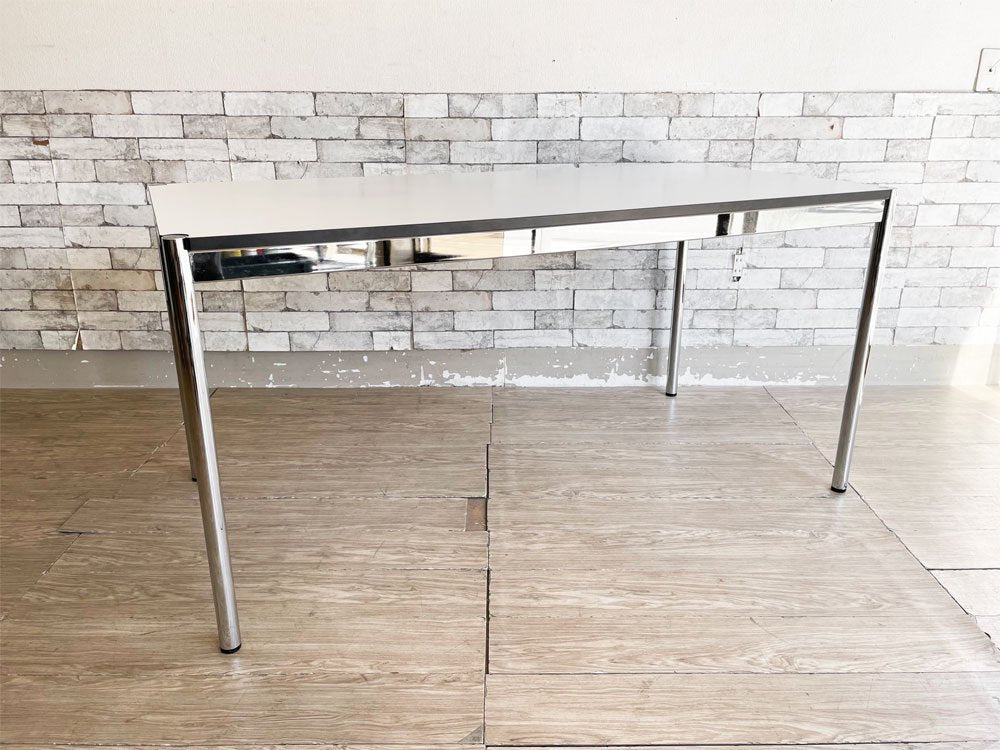 USMモジュラーファニチャー USM Haller USMハラーテーブル ワーキングデスク ダイニングテーブル W150 アジャスター  ホワイトラミネート 高さ調整機能付 モダンデザイン 中古品 買い取りしました。