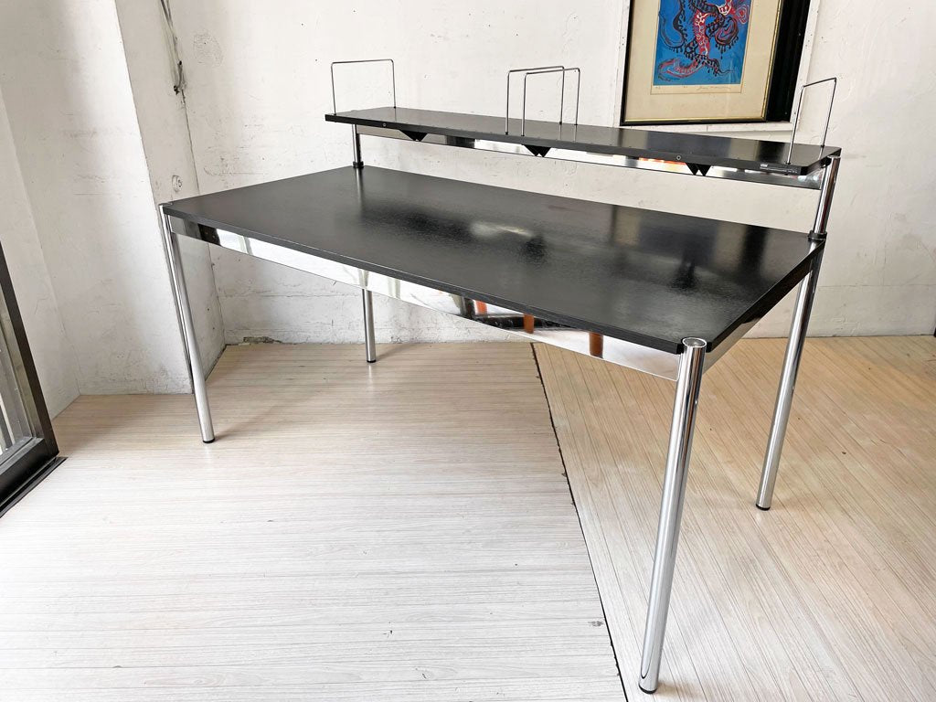 ユーエスエムハラー USM Haller モジュラーファニチャー ハラーテーブル W150cm トレーホルダー アディショナルシェルフ ブラックウッド 現状品 中古品 買い取りしました。