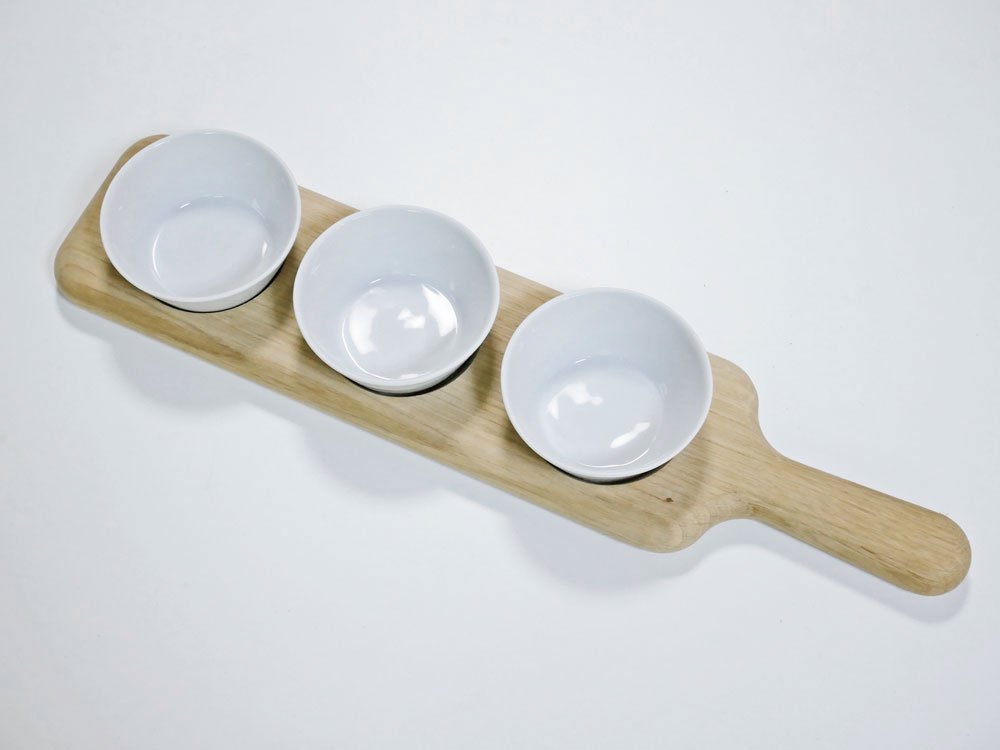エルエスエーインターナショナル LSA International パドル付きボウルセット PADDLE BOWL SET & OAK PADDLE サービングセット 箱付き 未使用品 買い取りしました。