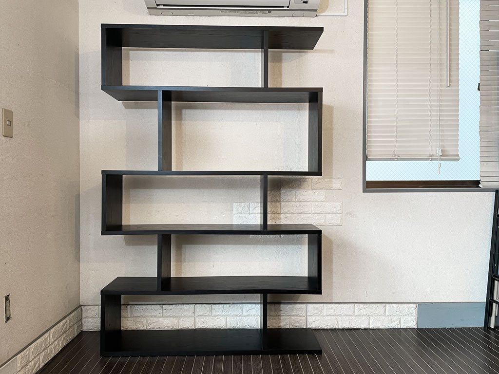 ザ コンランショップ THE CONRAN SHOP バランスシェルビング BALANCE SHELVING シェルフ ブラック オーク材 廃番カラー 参考価格約20万円  中古品  買い取りしました。