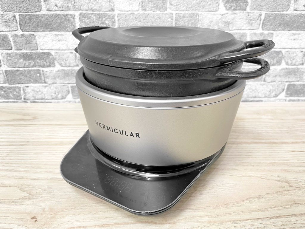 バーミキュラ VERMICULAR ライスポットミニ セット 3合炊きモデル RP19A ソリッドシルバー 炊飯器 鋳物ホーロー鍋 IH調理器 日本製 定価78,430円 中古品 買い取りしました。