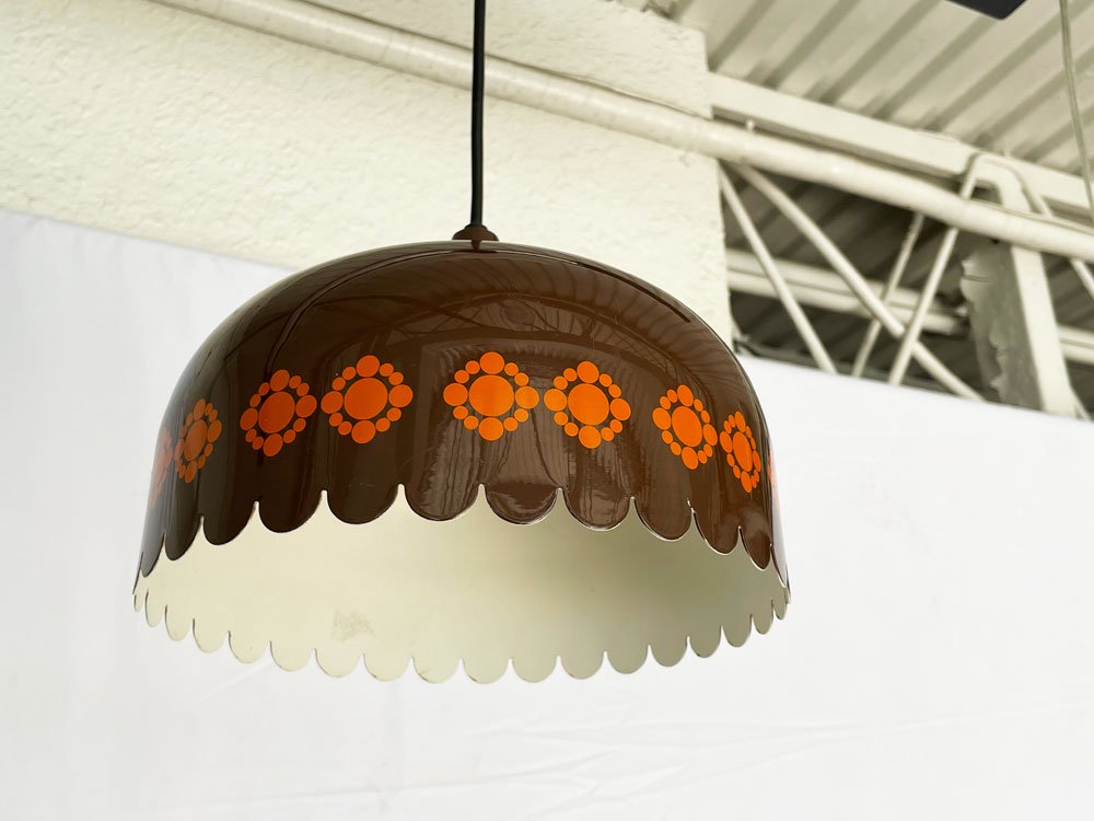 フォグ＆モループ Fog＆Morup ペンダントライト エナメルシェード ブラウン 北欧照明 北欧ビンテージ シェード径23cm 中古品 買い取りしました。