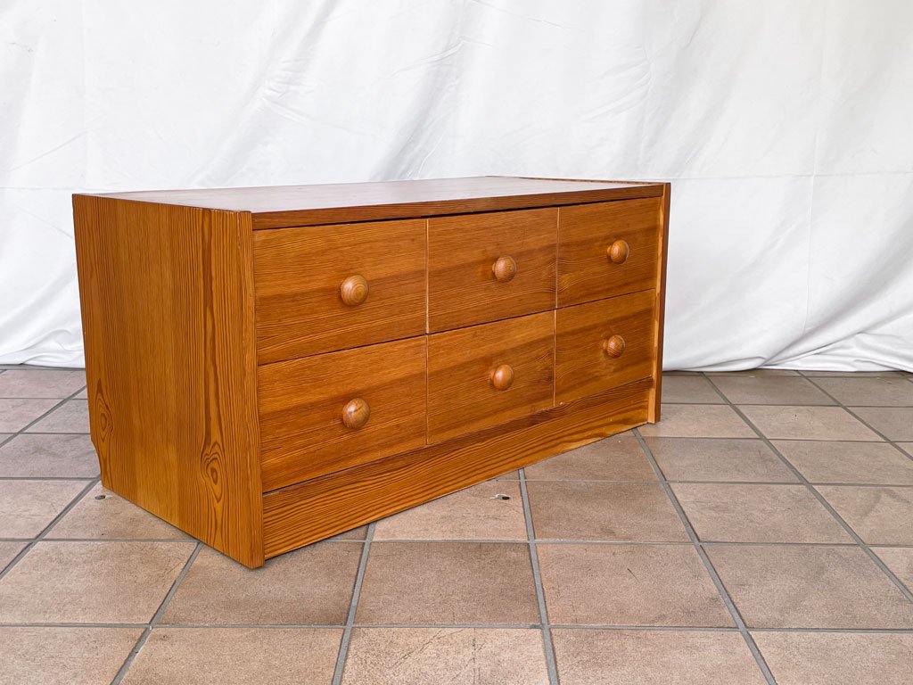 イケア IKEA ビンテージ Vintage ミニチェスト パイン材 引出し6杯 スウェーデン 北欧 中古品 買い取りしました。