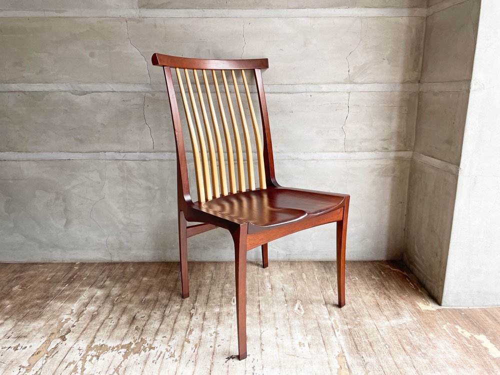 匠工芸 TAKUMI アメディオ AMEDEO ダイニングチェア ウォールナット×メープル 蛯名紀之 無垢材 板座 北海道 旭川 中古品 買い取りしました。