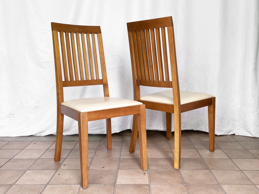クラスティーナ Crastina ダイニングチェア モダンデザイン 2脚セット ナチュラルスタイル レザータイプ 中古品 買い取りしました。