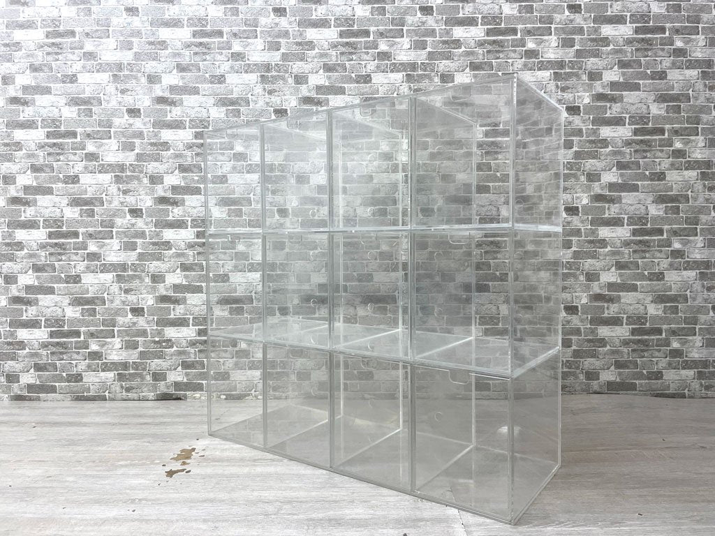 モダンデザイン Modern design アクリル チェスト 収納ケース 4列3段 引き出し 12杯 スペースエイジ 店舗什器 中古品 買い取りしました。