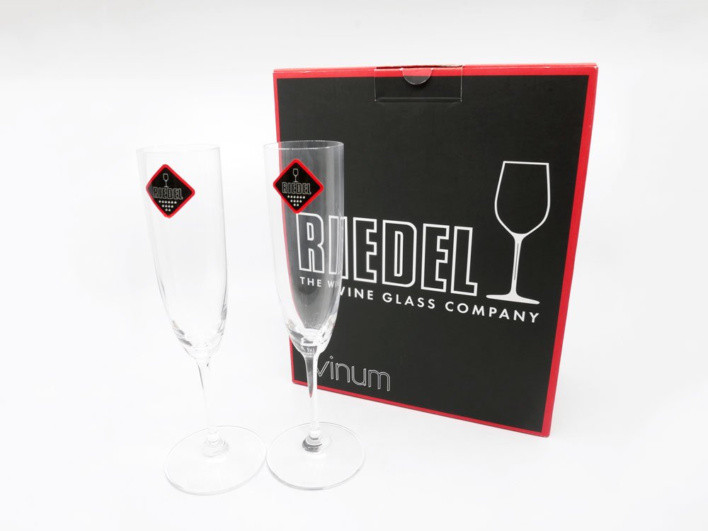 リーデル RIEDEL ヴィノム Vinum シャンパングラス シャンパーニュ ペア 2客セット クリスタルガラス 箱付き 未使用品  中古品 買い取りしました。