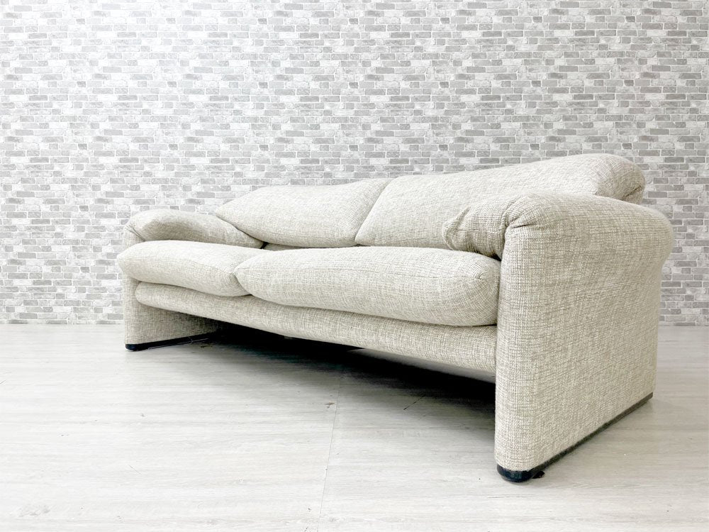 カッシーナイクスシー Cassina ixc. マラルンガ MARALUNGA 675-2PW 2人掛けワイドソファ ベージュ系ミックスファブリック 中古品 買い取りしました。