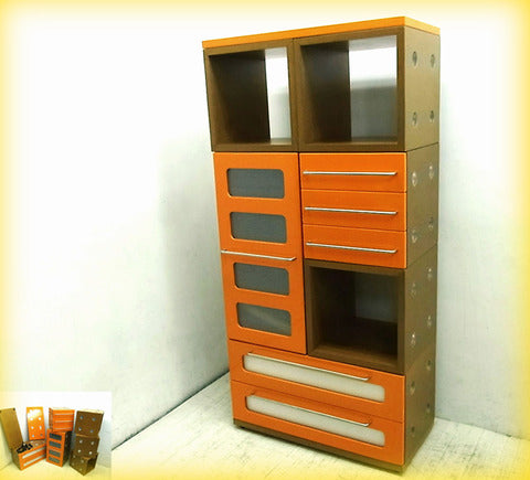 ユーザー次第で広がる用途と機能性！ ビタミンカラーの『 ユニットシステムキューブボックスキャビネット 』 入荷！