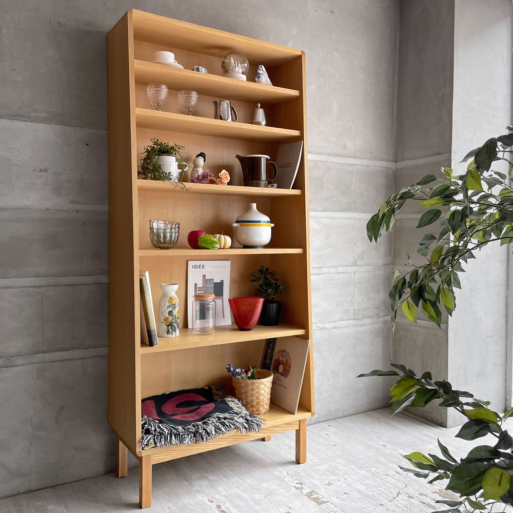 【学芸大学店】イデー IDEE アントン ブックシェルフ ANTON BOOKSHELF ナチュラル ホワイトアッシュ材 オープンシェルフ 本棚 H180cm 廃番カラー 買取させていただきました。