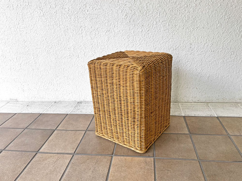 ワイスワイス WISE WISE アジアンコンフォート ASIAN CONFORT RH-407 スツール ラタン スクエア アジアンスタイル 定価 \27,500- 中古品 買い取りしました。