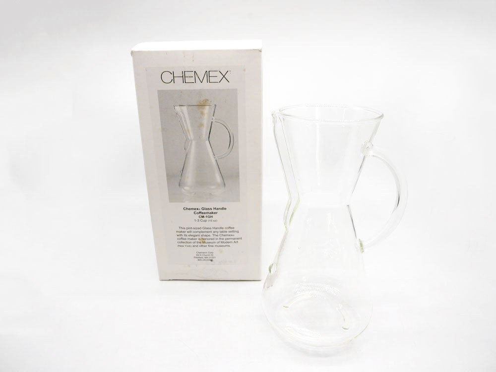 ケメックス CHEMEX ガラスハンドル コーヒーメーカー CM-1GH 3カップ用 箱付き ドイツ  中古品 買い取りしました。