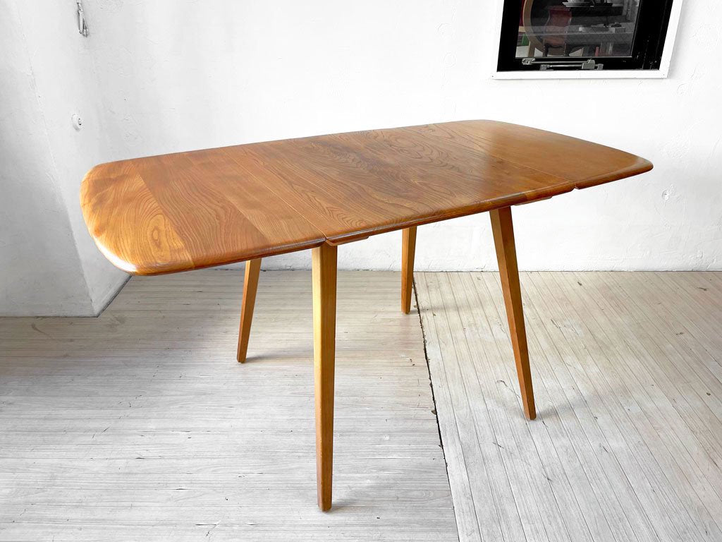 アーコール Ercol ドロップリーフテーブル バタフライテーブル ダイニングテーブル エルム材 ビーチ材 UKビンテージ 英国家具 中古品 買い取りしました。