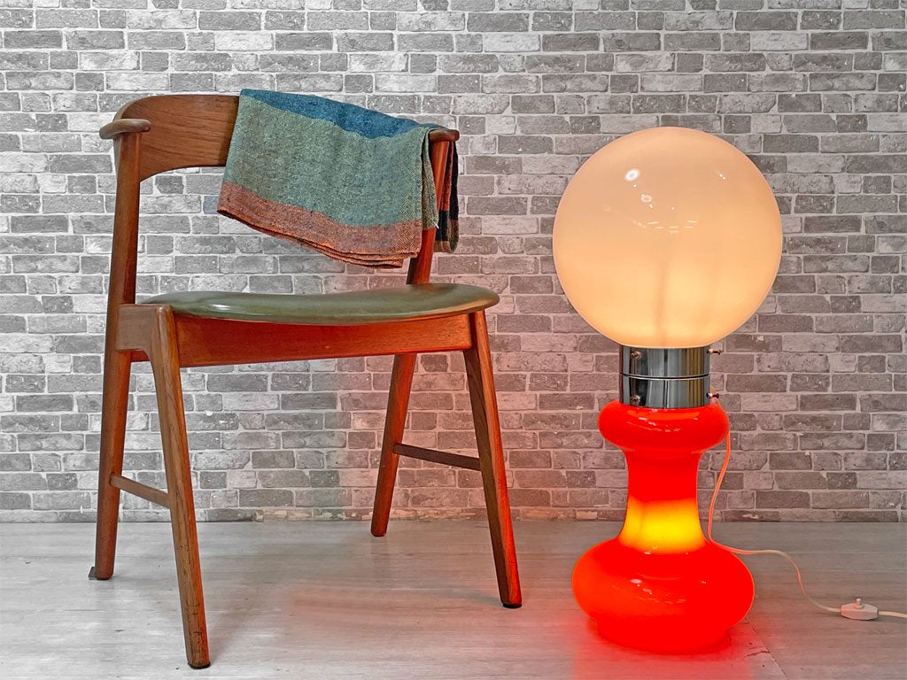マゼガ A.V.Mazzega ムラーノガラス 二層色硝子 60-70's ビンテージ テーブルランプ フロアライト カルロ・ネイソン Carlo Nason スペースエイジ イタリアモダン 中古品 買い取りしました。