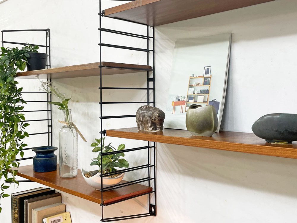 トマド TOMADO メタルウォールシェルフ METAL WALL SHELF チーク材 スチール A.D.Dekker 飾り棚 壁掛け オランダビンテージ ～壁面を彩る空間～