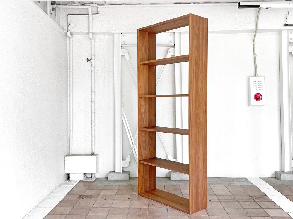 無印良品 MUJI スタッキングシェルフ 1列5段 ウォールナット材 オープンシェルフ W82×H200cm 定価31,900円 中古品 買い取りしました。
