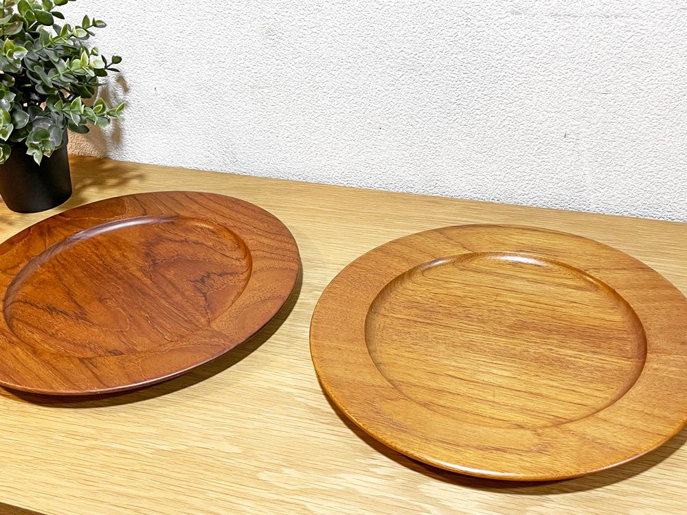 wiggers チーク無垢材 プレート ラウンド Φ28cm デンマーク 北欧 ビンテージ 中古品 買い取りしました。
