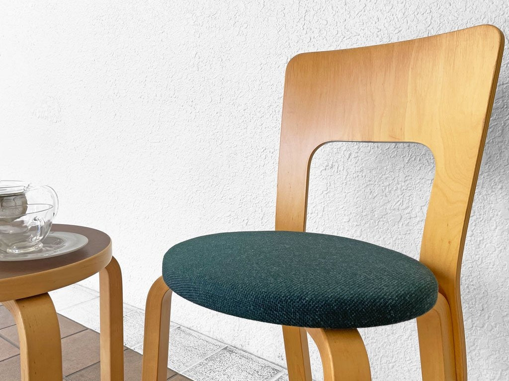 アルテック artek チェア66 Chair66 L-Leg 名作 バーチ材 ナチュラルラッカー ファブリック NC生地 Ribaco 北欧家具 ～ 人は自然の一部。 ～