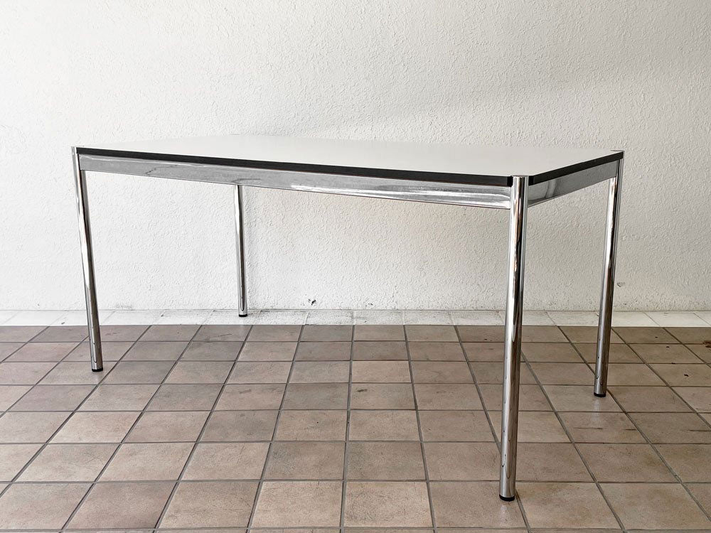 ユーエスエムハラー USM Haller モジュラーファニチャー ハラーテーブル ワークテーブル ダイニングテーブル パールグレーラミネート天板(ホワイト) W150cm 計2点 中古品 買い取りしました。