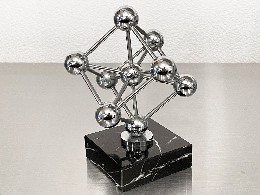 ベルギー ブリュッセル万博 アトミウム Atomium 模型 ミニチュア オブジェ ステンレススチール×大理石ベース 1958年 ビンテージ 中古品 買い取りしました。
