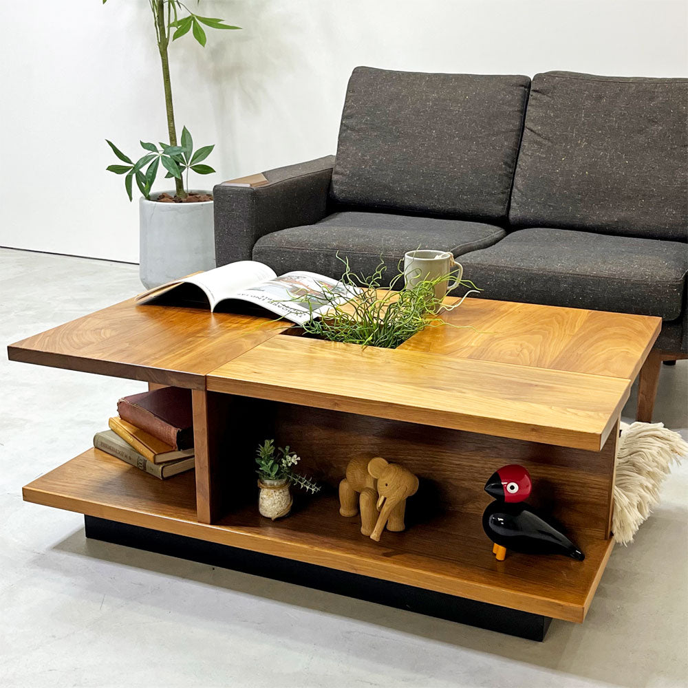 サンコー SUNKOH プロント リビングテーブル PRONTO Living Table ウォールナット材 無垢材 長方形 オーダーサイズ 森 宣雄 モダンデザイン ～ユニークで実用的なデザインの真価～