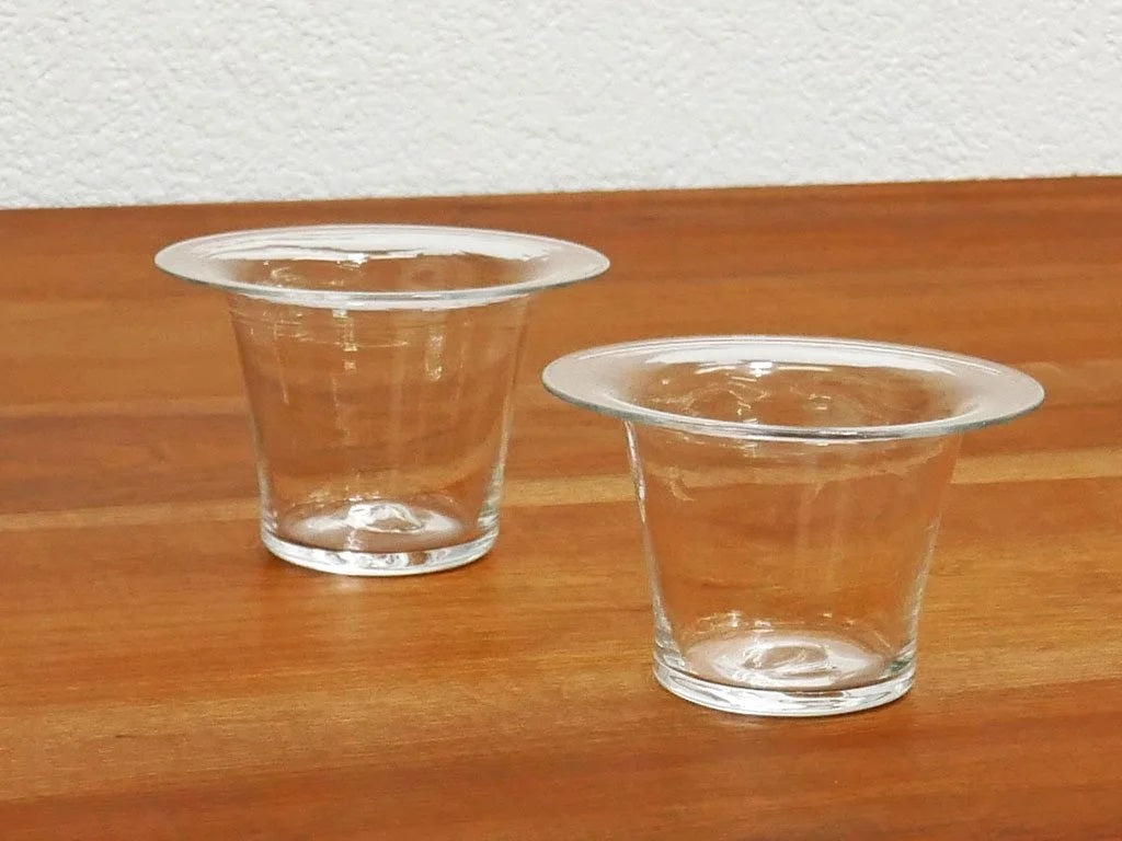 稲葉知子 ガラス 帽子カップ 中サイズ 2点セット 現代作家 中古品 買い取りしました。