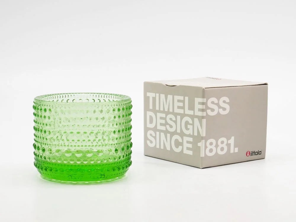 イッタラ iittala カステヘルミ Kastehelmi キャンドルホルダー 64mm アップルグリーン オイバ・トイッカ Oiva Toikka フィンランド 北欧雑貨 中古品 買い取りしました。