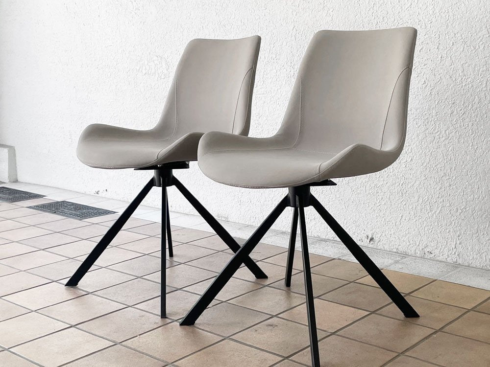 ソングドリーム SONGDREAM ヴィオラ VIOLA ダイニングチェア 回転式 PUレザー モダンデザイン 計2脚 中古品 買い取りしました。