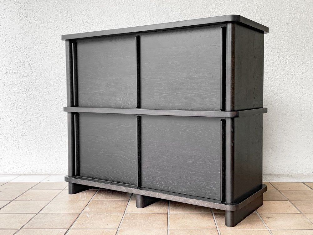 カリモク ニュースタンダード KARIMOKU NEW STANDARD プロップ PROP サイドボード ナラ材 ブラック W100cm 定価 \271,700- 中古品 買い取りしました。