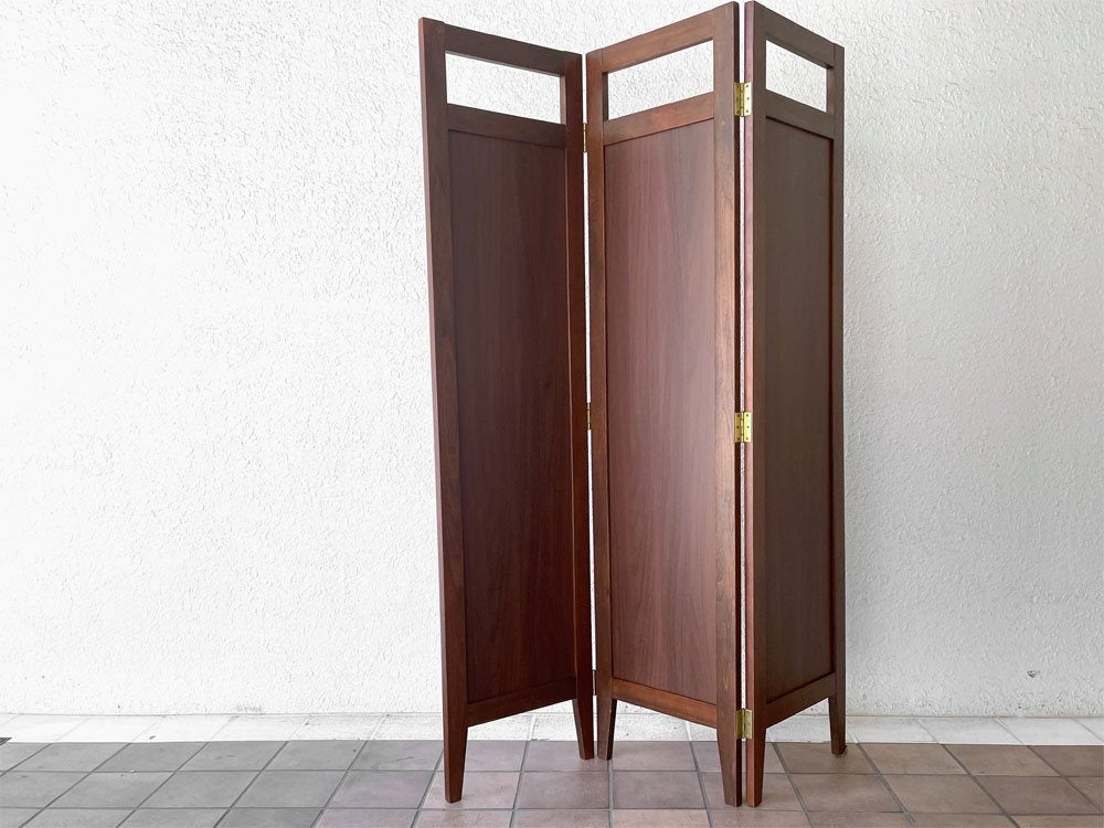 アジアンモダンデザイン Asian modern design 木製パーテーション 3連 間仕切り 幅40-80-120×高さ160cm 中古品 買い取りしました。