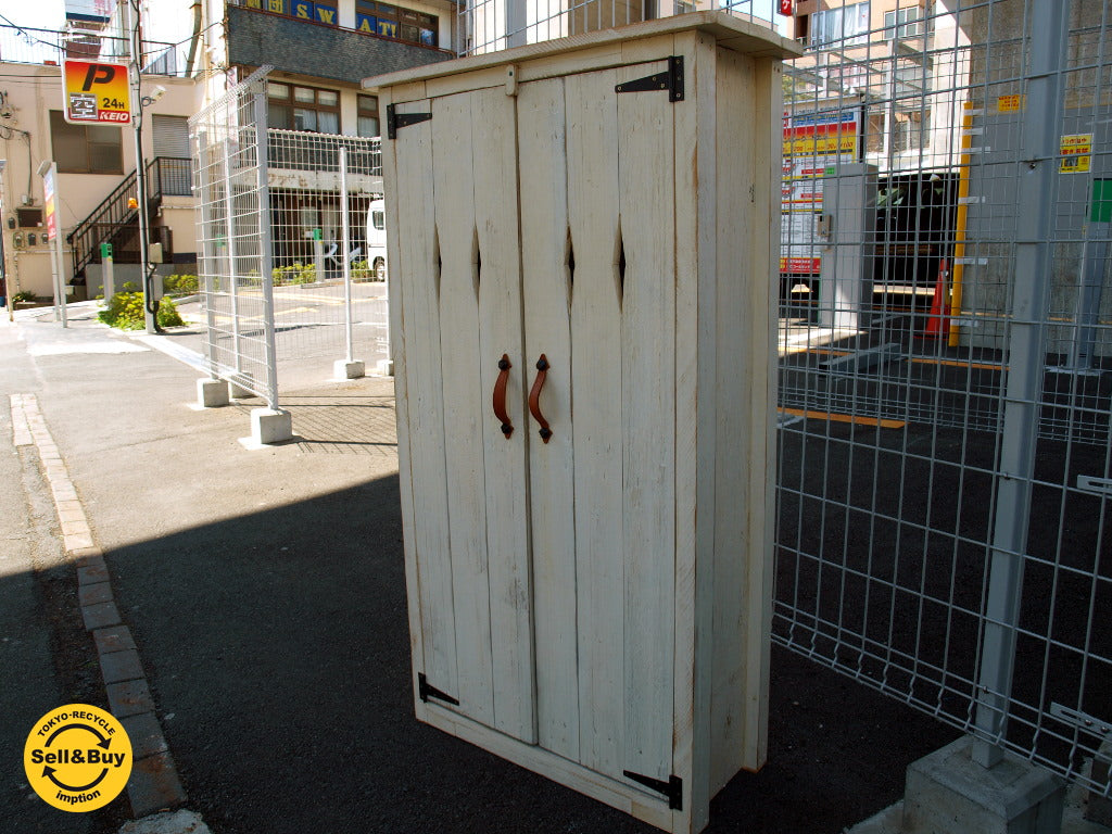 温故知新 スキップアビートガーデン SKIP A BEAT GARDEN ペイント ウッド キャビネット ホワイト ～ ハンドメイドらしさも麗しい 【 買取と販売とレンタルのお店 】