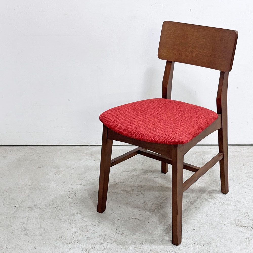 【祖師ヶ谷大蔵店】フランフラン Francfranc コムンチェア COMUN CHAIR ダイニングチェア アッシュ材 ファブリックシート レッドカラー 北欧スタイル 廃番 買取させていただきました。
