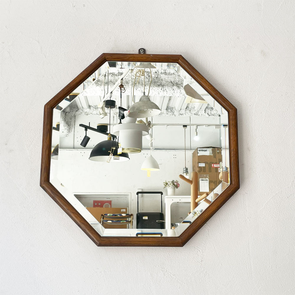 【下北沢店】三越ブルージュ Brugge 八角形 ウォールミラー Octagon Wall Mirror英国カントリースタイル ナラ無垢材 楢 オーク材 壁掛け鏡 買取させていただきました。