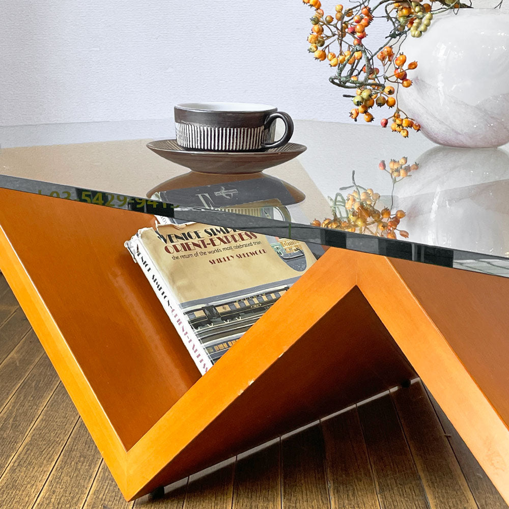 アルフレックス arflex モンターニャ MONTAGNA センターテーブル チェリー材 W150cm 川崎文男 モダンデザイン ～ 雄大なモダン