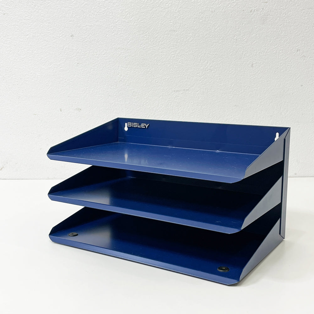 【祖師ヶ谷大蔵店】ビスレー BISLEY 3段 レターラック ブルー 書類棚 A4サイズ 横型 W38.5cm 壁掛け可 デスクアクセサリー 英国 廃番カラー 買取させていただきました。