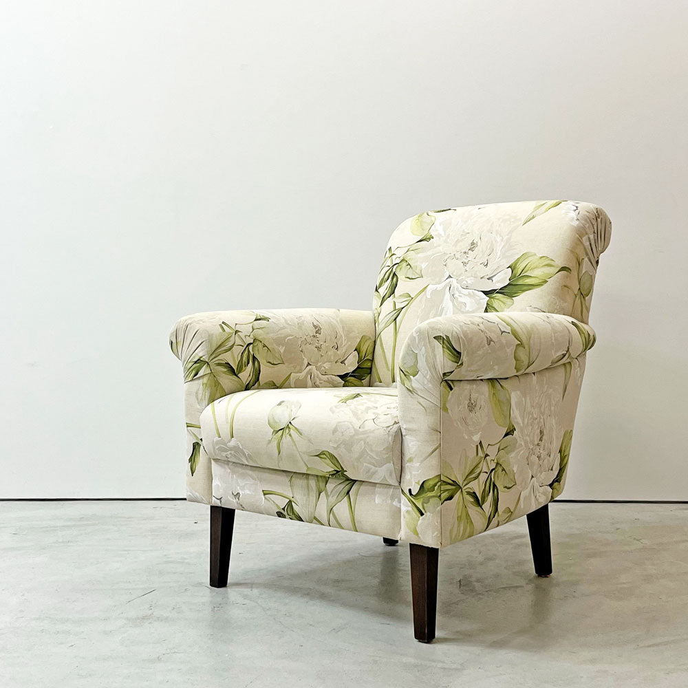 【祖師ヶ谷大蔵店】イデー IDEE ラインソファ LINE SOFA 1Pソファ 1人掛け ファブリック 花柄 クラシカルスタイル 買取させていただきました。