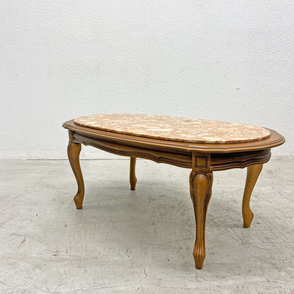 【登戸BASE店】Galimberti テラゾー天板 センターテーブル コーヒーテーブル 大理石調 猫脚 イタリア ヨーロピアンクラシカルデザイン 買取させていただきました。