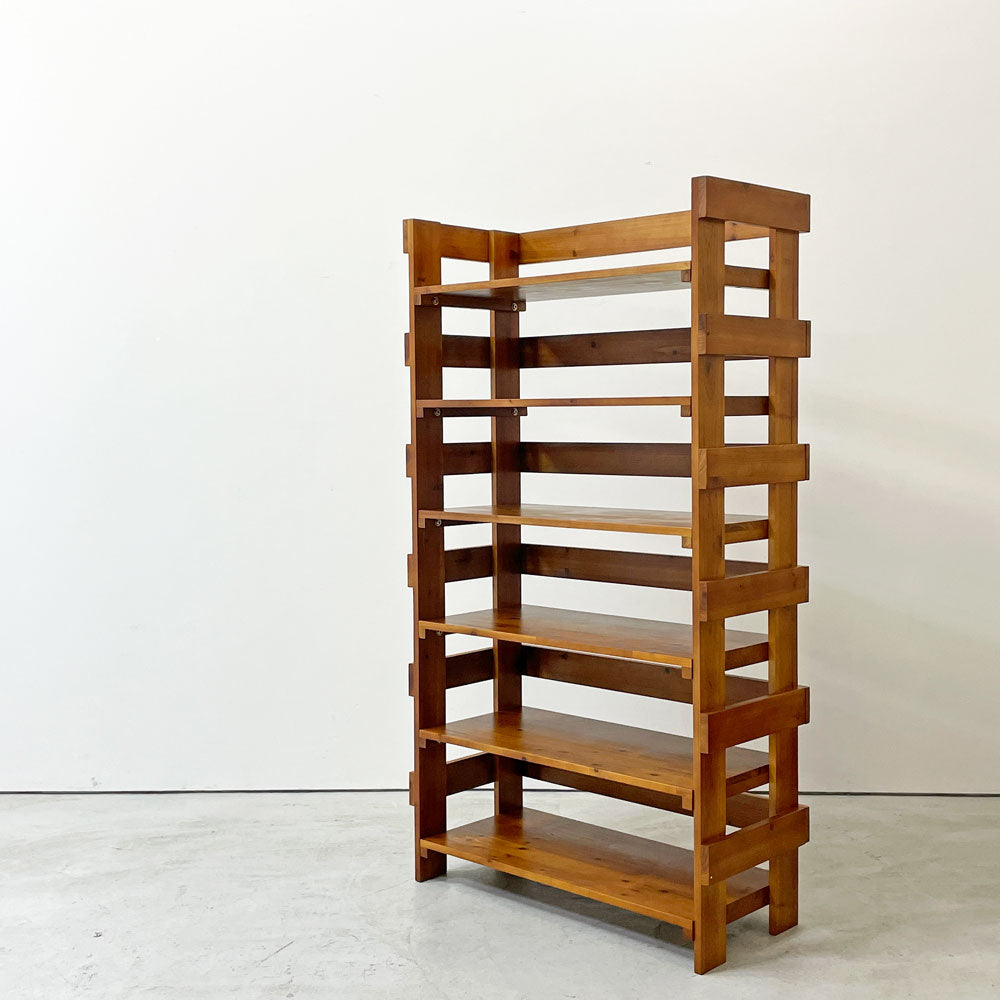 【祖師ヶ谷大蔵店】ウニコ unico フスタ FUSTA オープンシェルフ オープンラック 6段 杉材 ビンテージスタイル W70×H128.5cm 廃番 未使用品 買取させていただきました。