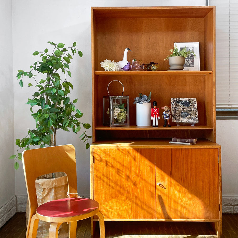 RY Mobler システムボード RY15＋RY5 W100cm チーク材 オーク材 オープンシェルフ＋キャビネット ハンス・J・ウェグナー Hans J Wegner 北欧ビンテージ ～ 北欧デザインの真髄 ～