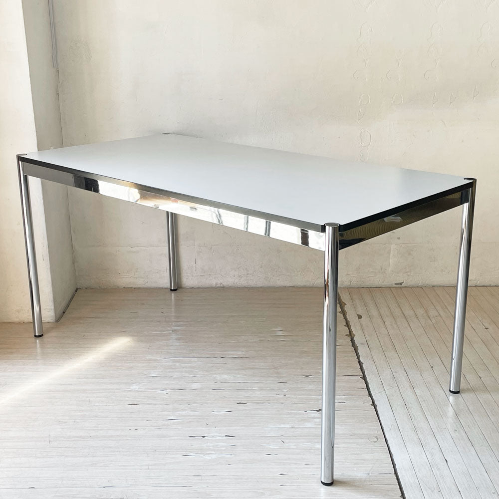 【下北沢店】ユーエスエムハラー USM Haller モジュラーファニチャー ハラーテーブル デスク パールグレーラミネート(ホワイト) アジャスター機能 買取させていただきました。