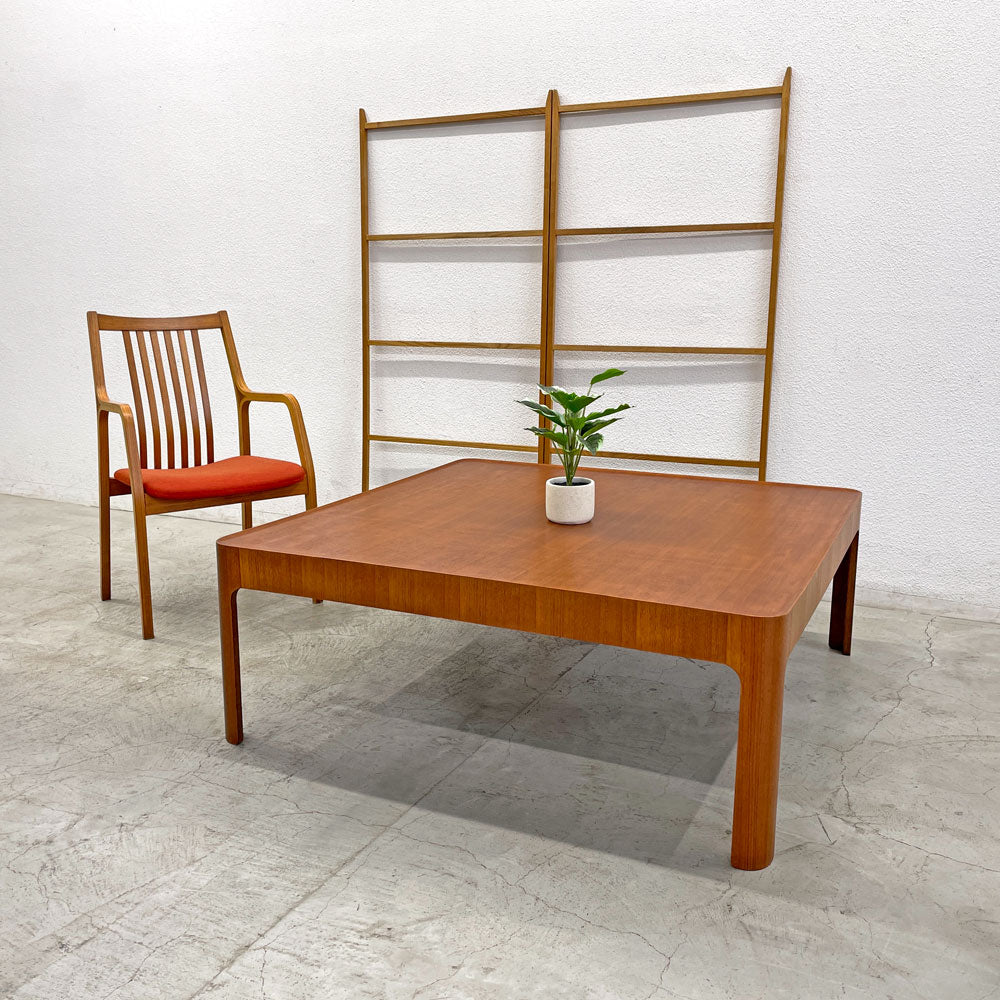 天童木工 Tendo ハコ HACO チーク材 ビンテージ センターテーブル グッドデザイン賞受賞作品 リビングテーブル コーヒーテーブル ～ 巨匠 持勇のデザイン哲学と匠による高度な成形技術が融合した名作シリーズの希少な廃番ローテーブル！！ ～