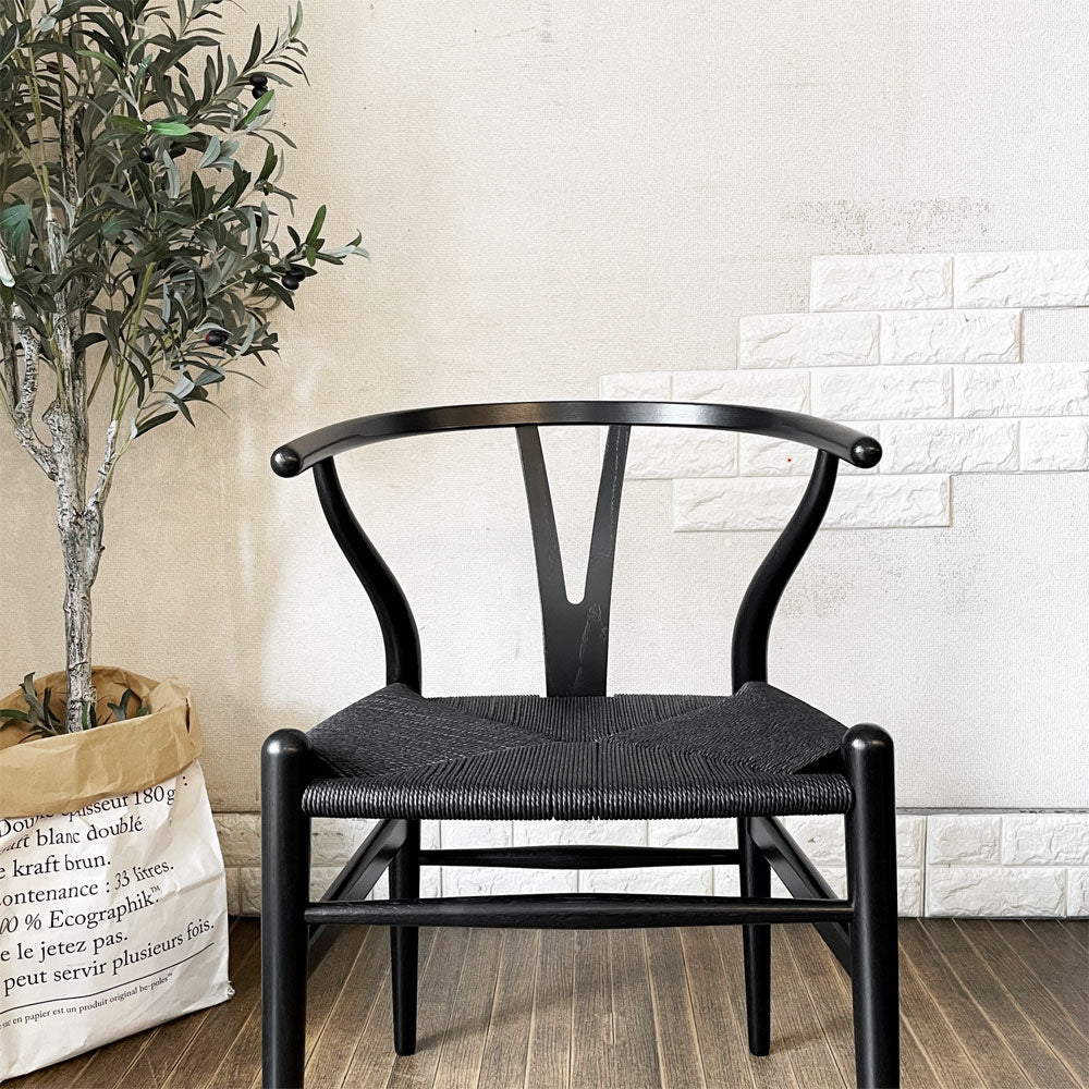 カールハンセン＆サン Carl Hansen & Son CH24 Low Yチェア オーク材 ブラックラッカー×ブラックペーパーコード ハンス・J・ウェグナー デンマーク 北欧家具 定価￥199,100- ～理想の" Y "を選ぶ～