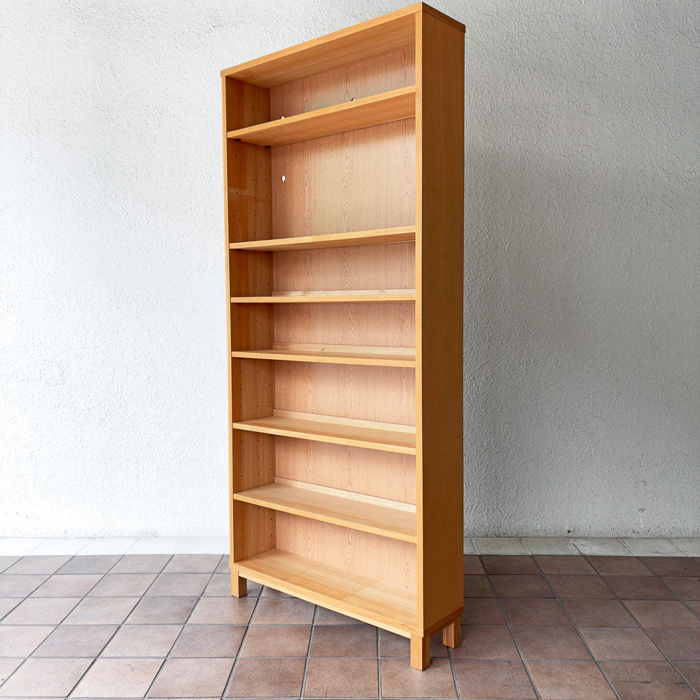  【用賀店】無印良品 MUJI オーク材 薄型ラック ワイド大 W80cm 7段 本棚 ブックシェルフ 廃番 シンプル ナチュラル 買取させていただきました。