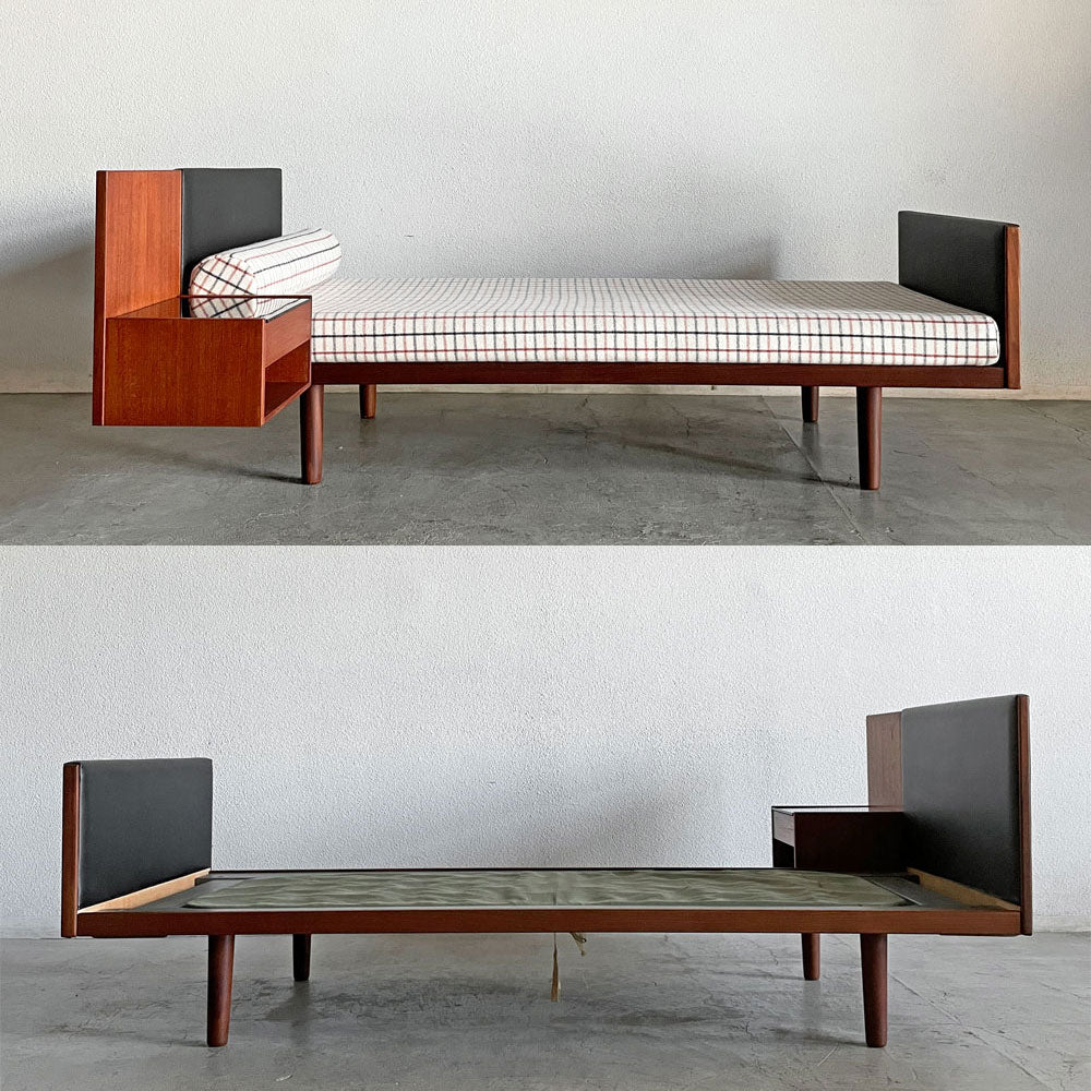 ゲタマ GETAMA GE705 ベッドフレーム シングル チーク材 ナイトテーブル付 ハンス・J・ウェグナー デンマーク 北欧ビンテージ ～ たかがベッド、されどベッド ～