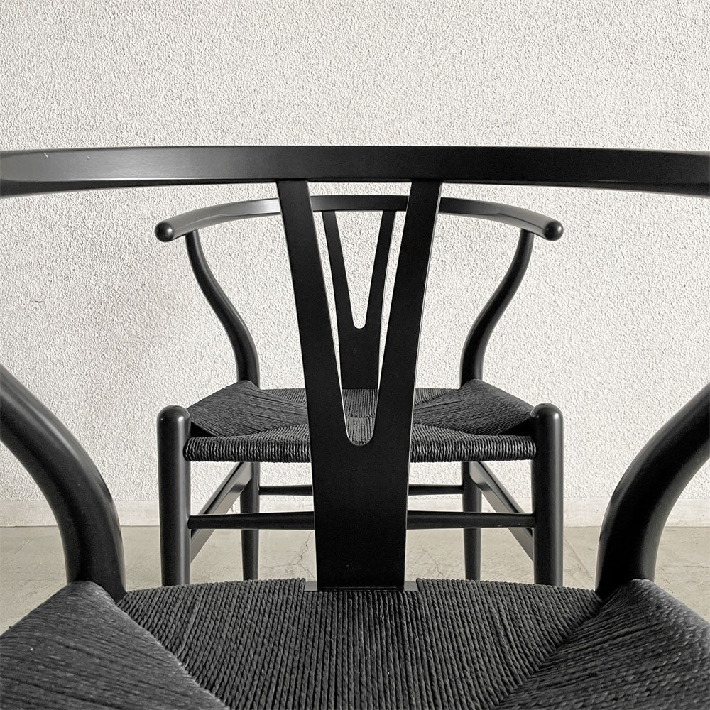 カールハンセン＆サン Carl Hansen & Son CH24 Yチェア ビーチ材 ブラックラッカー×ブラックペーパーコード 日本仕様サイズ ハンス・J・ウェグナー デンマーク 北欧家具 ～ ウィッシュの名に相応しい ～